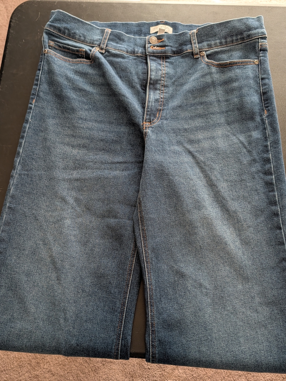 Sofia Vergara Women's Wide Leg Jeans, Size 16